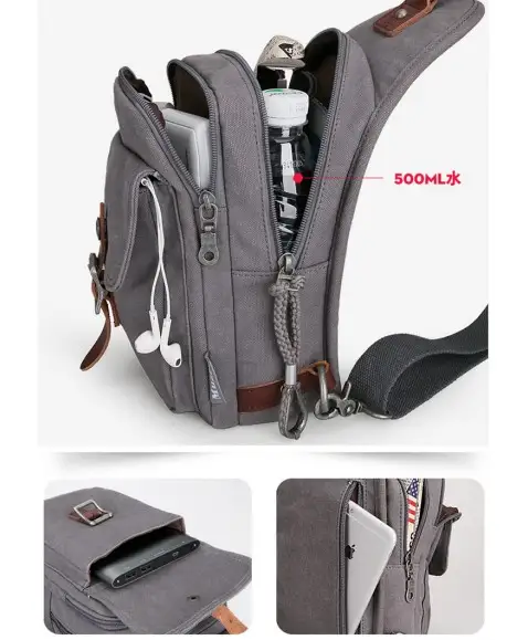 Рюкзак с одной лямкой MUZEE ME1077 Coffee