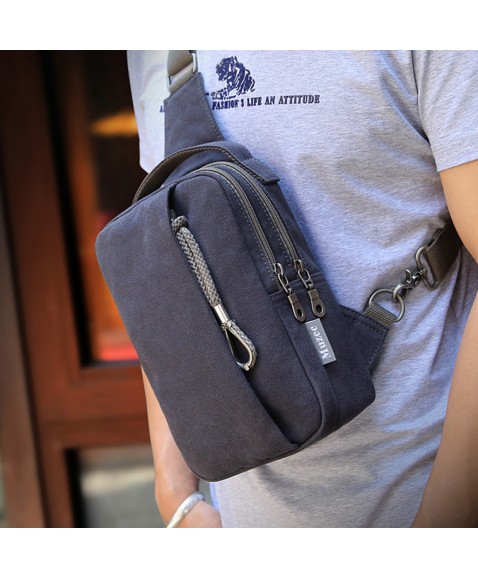 Рюкзак с одной лямкой MUZEE ME076 USB-Dark blue